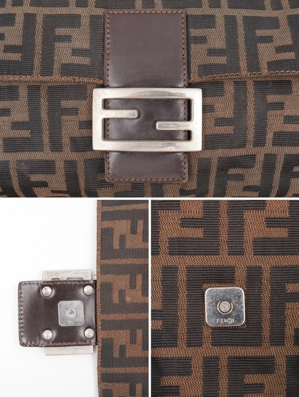 CO20 💟 FENDI Zucca Mama Baguette Tobacco